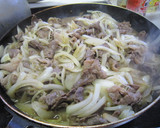 すき焼き風✿牛肉と玉ねぎの卵とじ❤作り方5写真