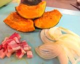 かぼちゃとカリカリベーコン★ワンタン焼き作り方3写真