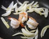 えびと菜の花の塩焼きそば作り方2写真