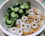 ★キュウリと竹輪の酢タミナ和え作り方1写真