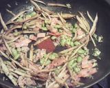 ごぼうとお豆のにんにくバジルパスタ作り方2写真