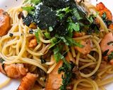 3ステップ♪サーモンと大葉の和風パスタ作り方3写真
