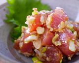 和えるだけ♪マグロとトマトの葱味噌作り方5写真
