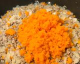 夕飯に生姜香る🥕すりおろし人参ミートソースパスタ作り方3写真