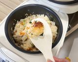 出汁入り味噌で、小松菜の味噌炊き込みご飯作り方9写真