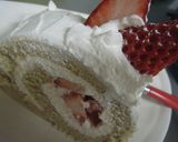 オイルなし❀春色❀いちごロールケーキ♡作り方7写真