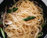 白エビとアスパラのペペロンチーノ作り方7写真