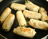 豚肉の野菜巻き巻き　QBBチーズソース♪作り方3写真