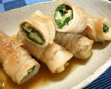 豚肉の野菜巻き巻き　QBBチーズソース♪作り方7写真