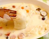 腹持ちしっかり♪餅入りミルクスープ作り方10写真
