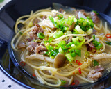 梅と鶏肉のさっぱり旨味・焼きうどん作り方8写真