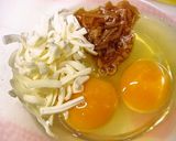 なめたけとチーズの玉子焼き作り方1写真