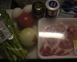 マスタードソースで豚肉と春野菜を。作り方1写真