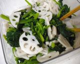 ほうれん草とれんこんで♪作り方3写真