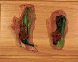 さっぱり*梅と小松菜のくるくる巻き*作り方3写真