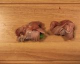 さっぱり*梅と小松菜のくるくる巻き*作り方4写真