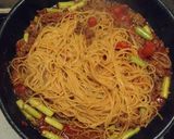 簡単☆アスパラと挽き肉のトマトパスタ作り方6写真