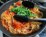 ロングパスタで作る茄子のアラビアータ作り方9写真
