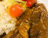 市販カレー●おから豆乳ポークたまごカレー作り方4写真