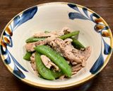 豚こま肉とスナップエンドウの塩炒め作り方6写真