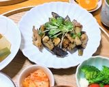 豚バラ茄子のガーリック醤油炒め作り方9写真
