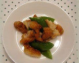 鶏皮とスナップエンドウの柚コショウ炒め★作り方4写真