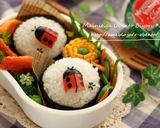 材料３つ★キュートなテントウ虫おにぎり作り方6写真