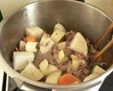 圧力鍋で牛肉と根菜＆セロリの煮物作り方3写真