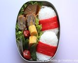 簡単キャラ弁☆俵パンダおにぎり♪作り方3写真