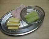 ブロッコリーの茎のベーコン巻作り方2写真