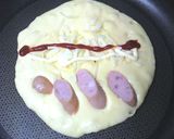 HMで簡単チーズ＆ウインナーオムレット作り方2写真
