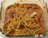 【レンジで簡単】きのことベーコンのトマトパスタ作り方5写真