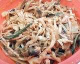１日分の野菜できのこ入りお好み焼き作り方2写真