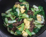 台湾料理★青梗菜牛肉玉子のとろとろ炒め作り方7写真