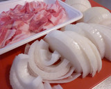 ❁新玉ねぎと豚肉のとろ～り炒め煮❁作り方1写真