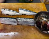 秋刀魚の肝醤油焼き作り方1写真
