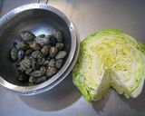 春キャベツとあさりのぱぱっとワイン蒸し作り方2写真