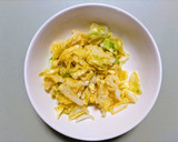 簡単ランチ！春キャベツ豚バラの塩だれ豚丼作り方2写真