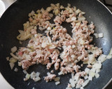 不器用卵白メレンゲ魯肉飯風挽肉丼作り方2写真
