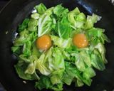 キャベツの玉子とじ　作り方3写真