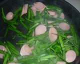 魚肉ソーセージニラキムチ炒め作り方2写真