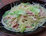 簡単♪春キャベツとベーコンのスープパスタ作り方6写真