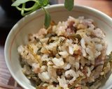子供が食べるよ☆春菊の混ぜご飯作り方3写真
