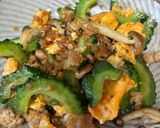 鶏ひき肉で作るゴーヤチャンプル作り方3写真