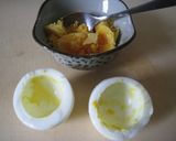 お弁当に♪黄身に味付きゆで卵作り方1写真