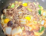 牛こま卵とじすき焼き作り方4写真