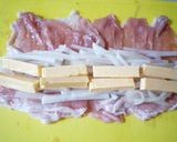 大根とスモークチーズの豚肉巻き作り方3写真