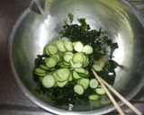 ワカメきゅうり酢の物♪簡単レモン汁作り方4写真