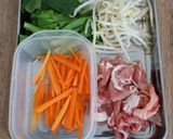 ワンパン10分♪【豚こまビビンバ】作り方1写真