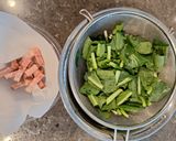 小松菜とベーコンの豆腐干☆和風ゆず胡椒作り方2写真